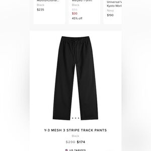 Y3 Mesh Track Pants